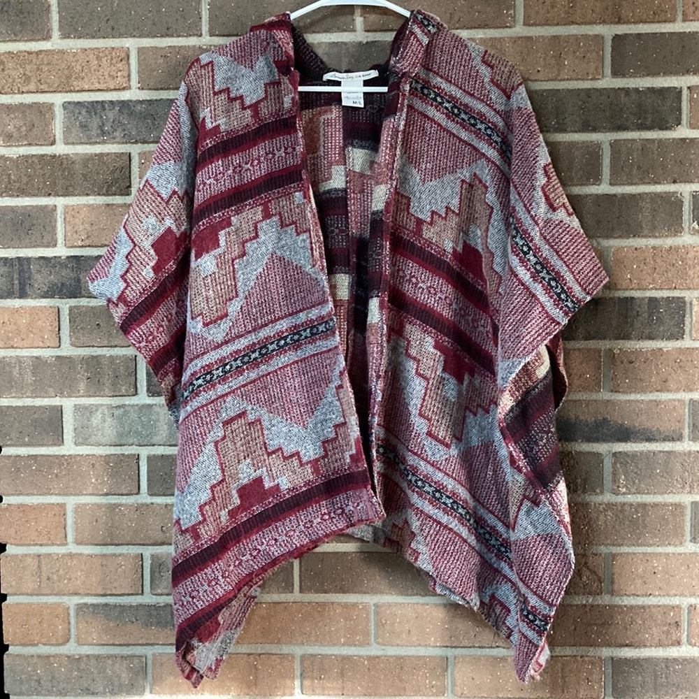 Women’s Hooded Boho/Southwestern Poncho